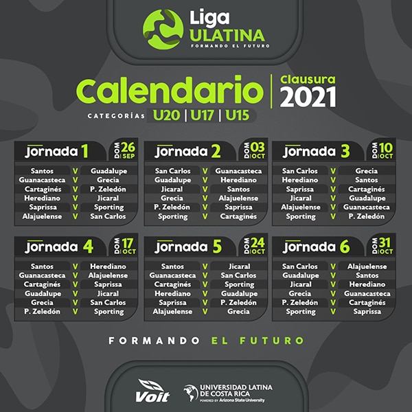 Liga ULatina - Calendario U20, U17 y U15 2021 - AccionyDeporte
