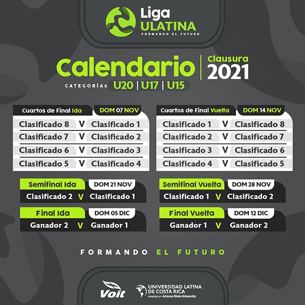 Liga ULatina - Calendario clasificados U20, U17 y U15 2021 - AccionyDeporte